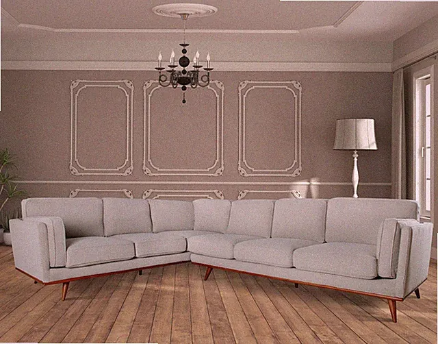 Camden 3 Seat Sectional RAF Contemporary Hand Crafted Living Room Furniture