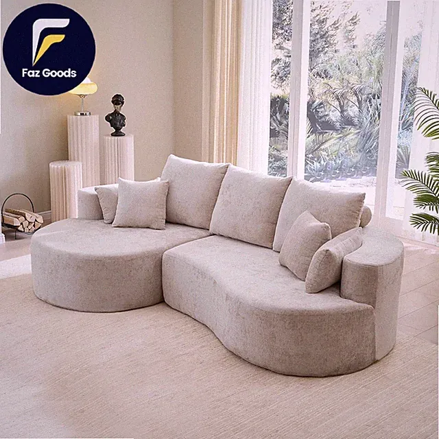 Carden 106" Curved Modular Sectional Sofa Comfy Sofa Couch with Chaise Lounge