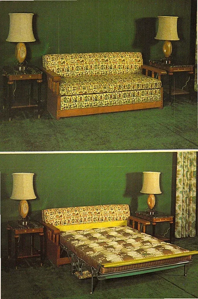CASTRO Convertible Sofa Bed 1960s 6x9 VINTAGE PRODUCT ADVERTISING Fridge Magnet