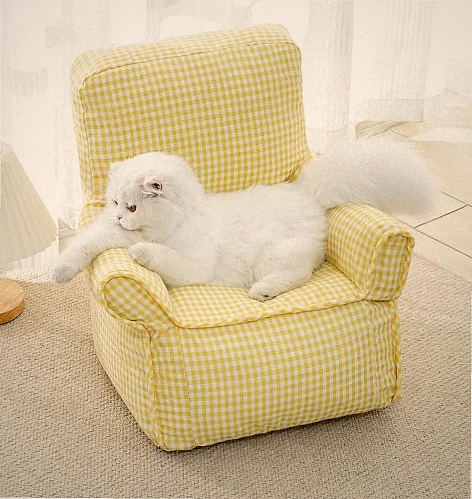 Cat Couch Cute,Fabric Pet Sofa Bed,Pet Couch Removable Washable Cover