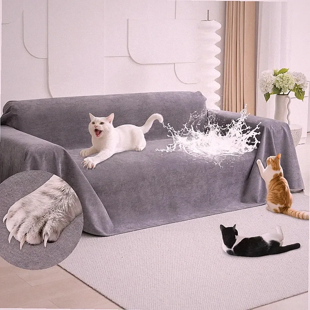 Cat Scratch Proof Furniture Protector - Anti-Slip, Waterproof Sofa Cover to Keep