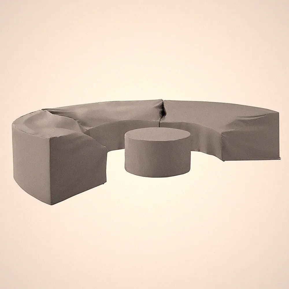 Catalina 4Pc Outdoor Furniture Cover Set, 3 Round Sectional Sofas & Coffee...