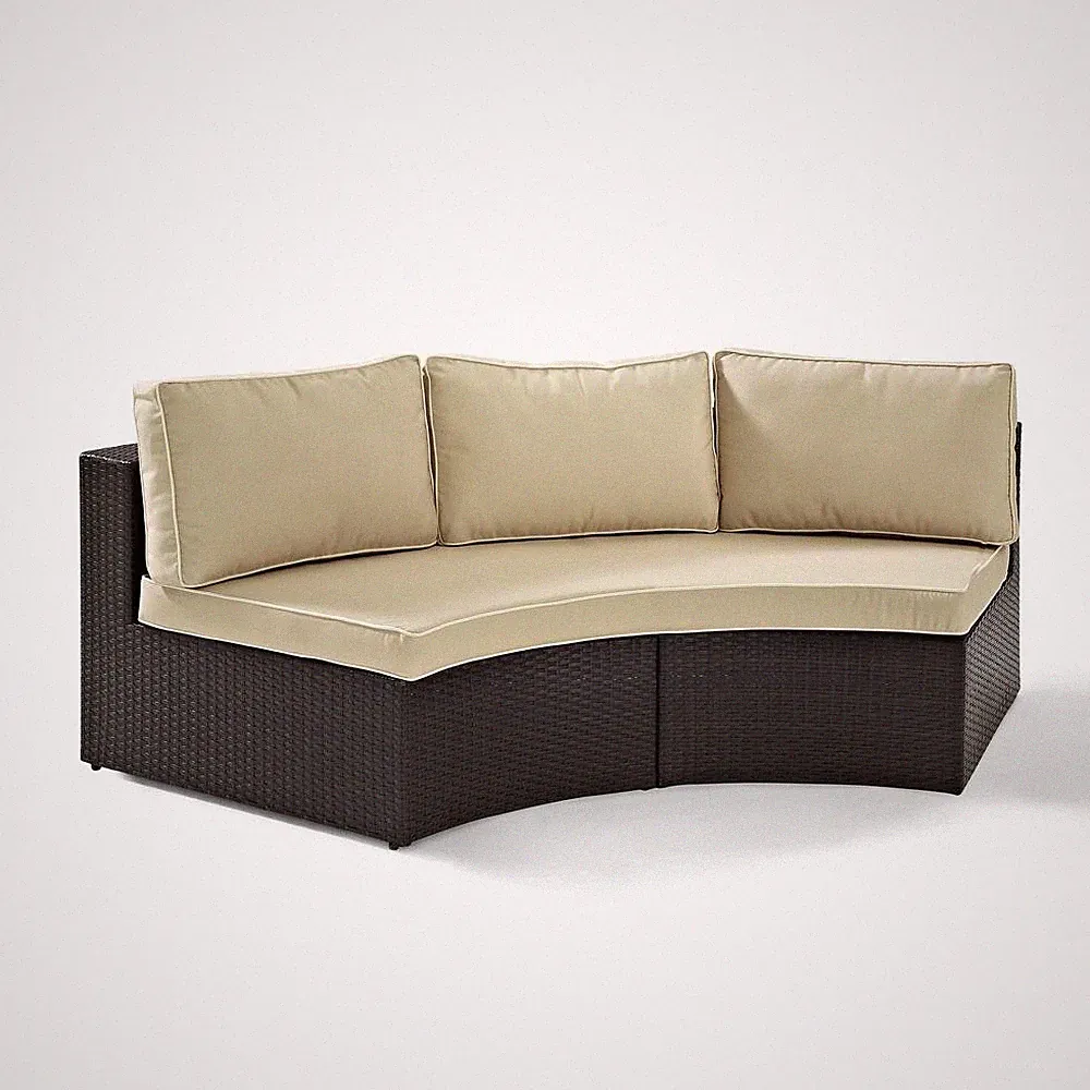 Catalina Wicker Round Outdoor Sectional Sofa