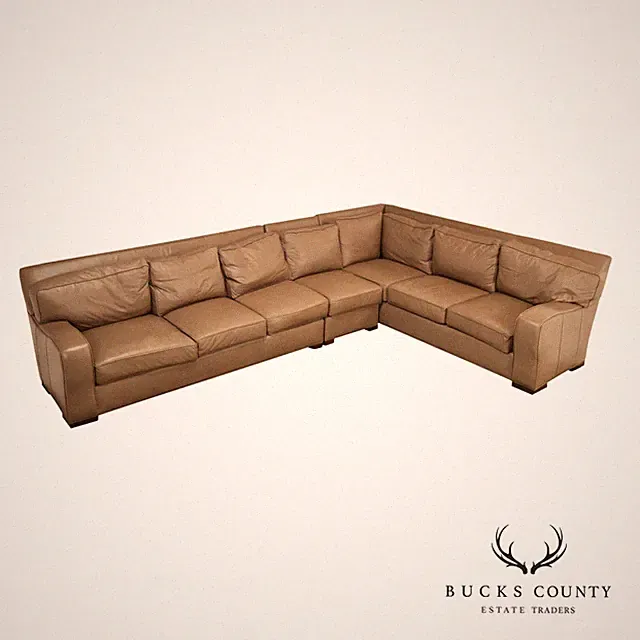 Century Furniture Leather Sectional Sofa