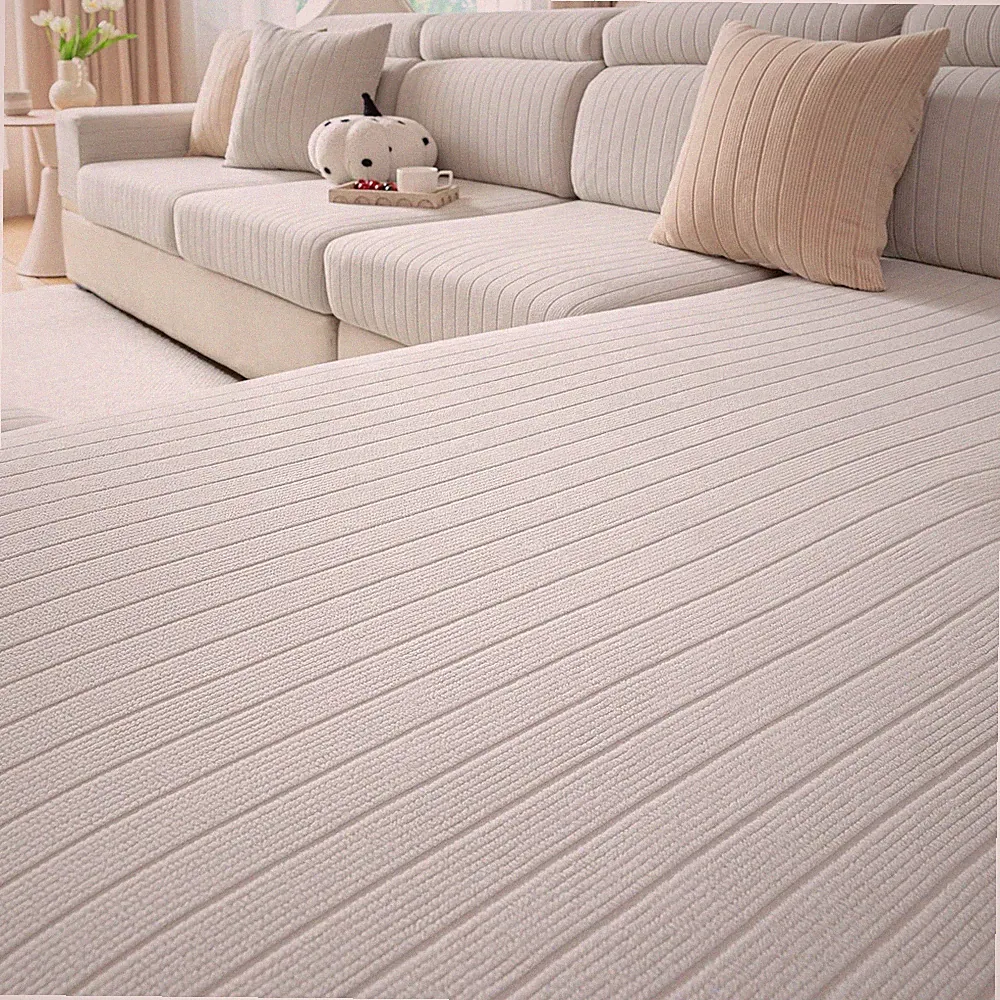 Cgeluy Stretch Sectional Sofa Couch Cover 3 Cushion Slipcover Washable
