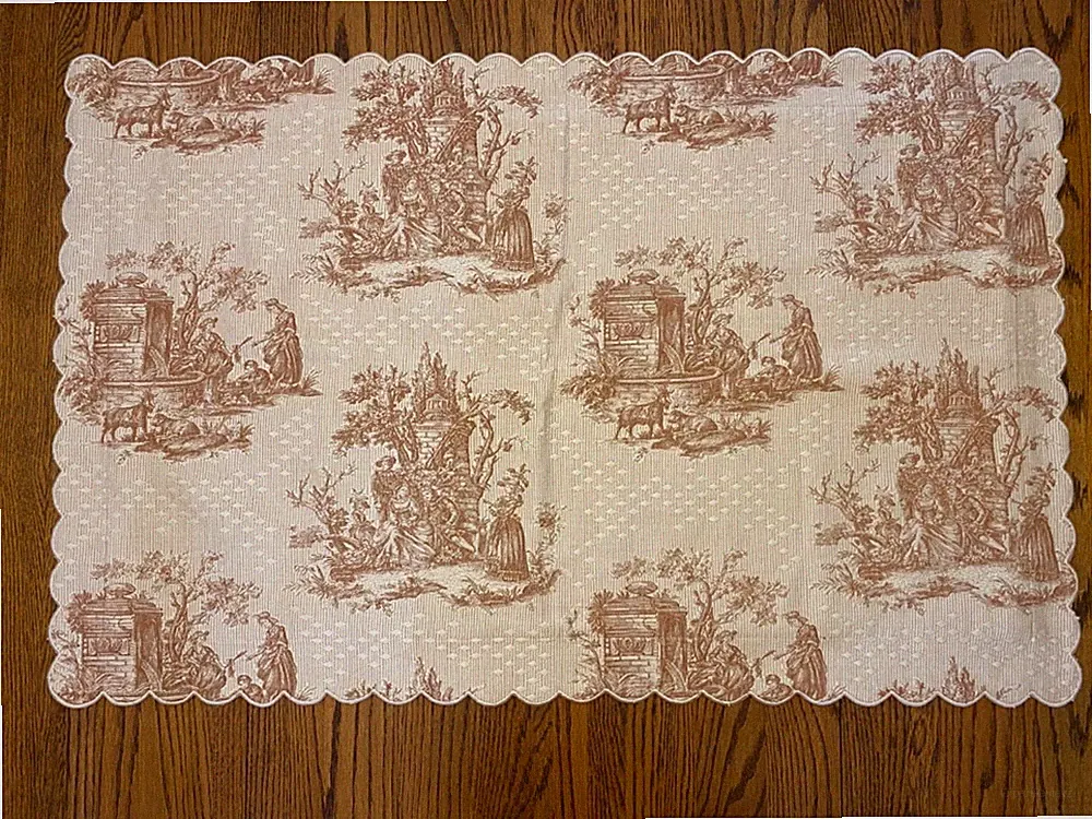 Chambers Italian 100% Cotton Large Sham Cover 40"x 26" Victorian Scenes Sofa/Bed