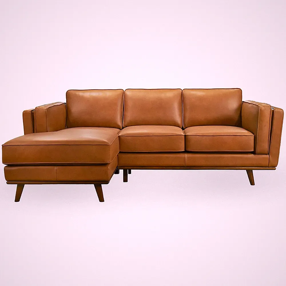 Chase Genuine Leather Sectional Left Facing