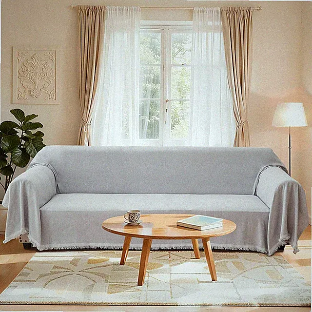 Chenille Couch Cover for L Shaped Sectional Sofa, Washable Pet Friendly Furni...