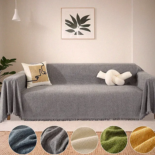 Chenille Couch Cover Sofa Covers Stretch 2/3/4 Seater Sectional Sofa Slipcover