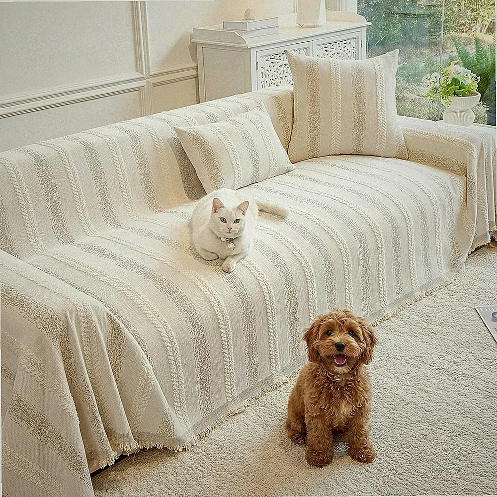 Chenille Couch Cover Washable Sofa Slipcover Non Slip Pet Furniture Protector