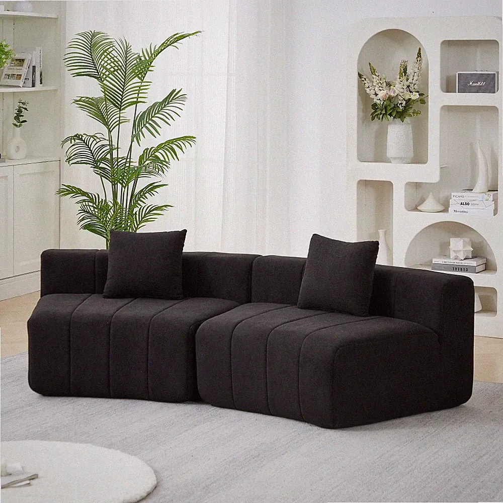Chenille curved sectional sofa,Curved Symmetrical Modular Semi Circular Sofa