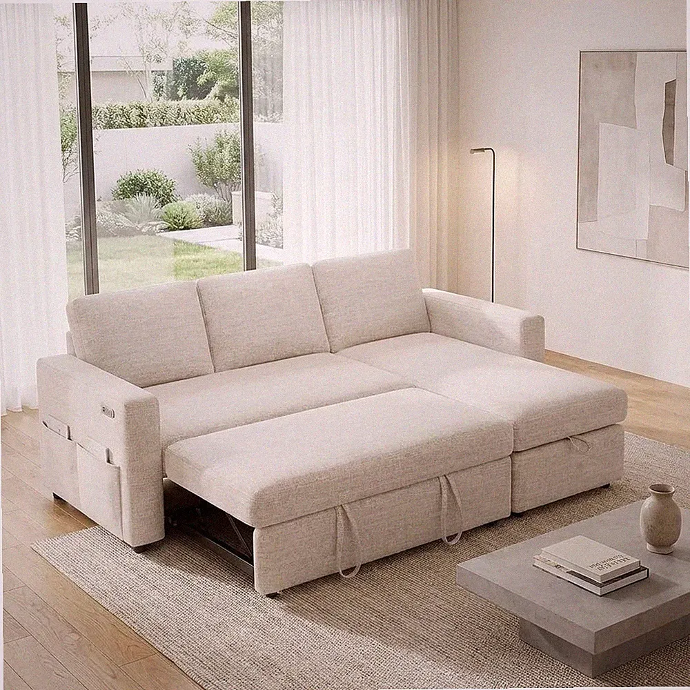 chenille sectional sleeper