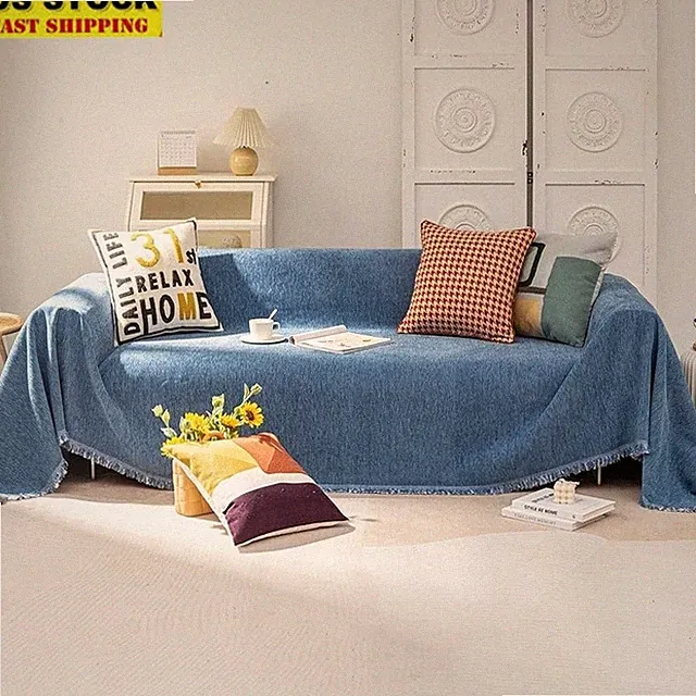 Chenille Sofa Cover Anti-Slip Washable Protector Stain Resistant Easy Care New