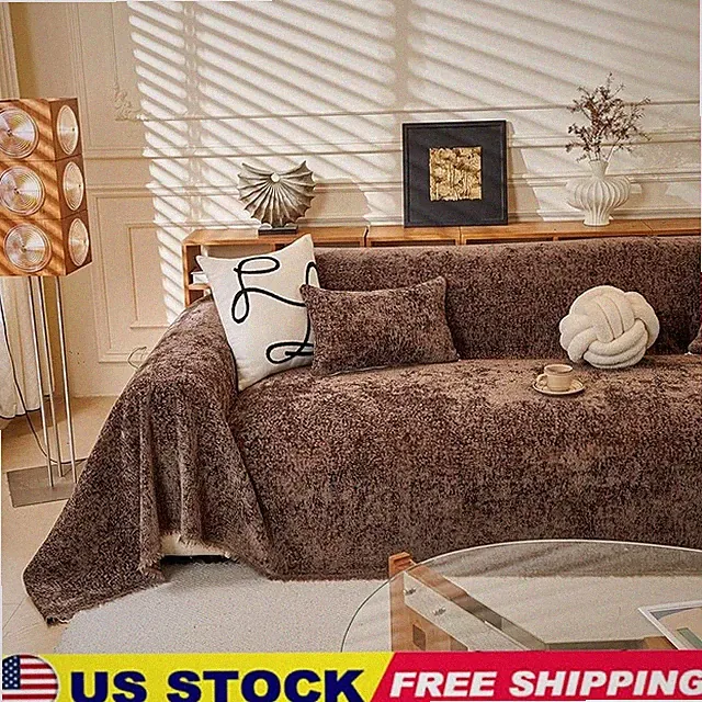 Chenille Sofa Cover Non Slip Furniture Protector Couch Slipcover Blanket New