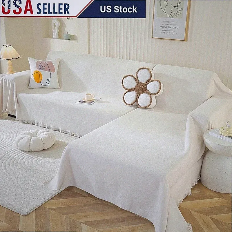 Chenille Sofa Cover Sectional Couch Pet Friendly Durable Washable Protector New
