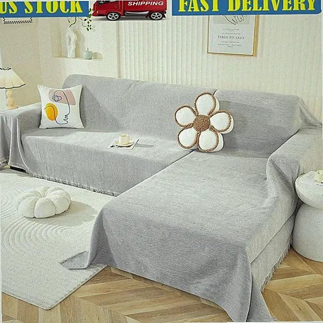 Chenille Sofa Cover Sectional Couch Protector Soft Durable Washable Cover New