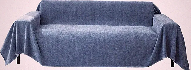 Chenille Sofa Cover with Herringbone Pattern – Multi-Use Protector