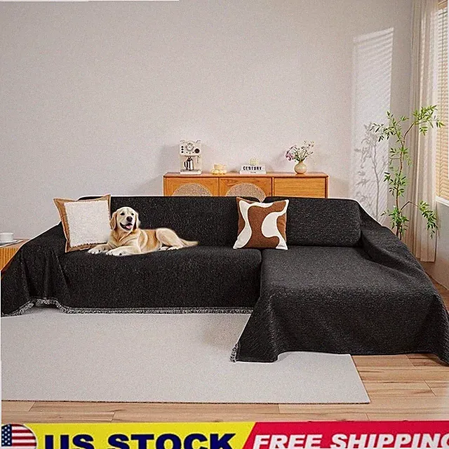 Chenille Sofa Covers Set of 2 Durable Furniture Protector Easy to Install New