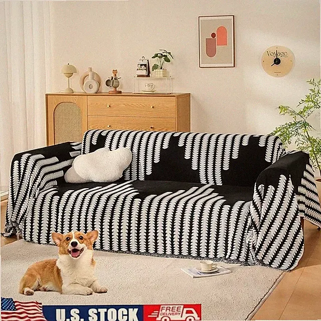 Chenille Sofa Slipcover Durable Furniture Protector Easy Clean Pet Safe Cover US