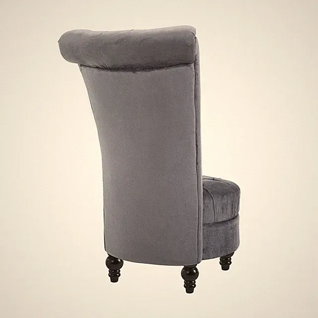 Chesterfield Sofa Living Room Lounger w/Polyester Fabric & Sturdy Frame, Grey