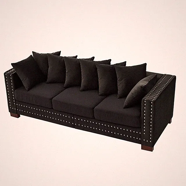 Chesterfield Sofa Velvet Upholstered Couch With Pillows Nailhead Trim Storage