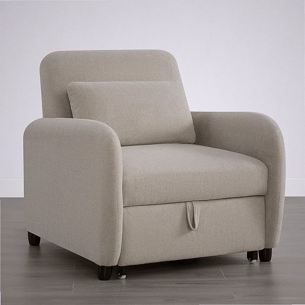 CHITA Sleeper Chair, 3-in-1 Pull Out Convertible Sofa Bed w/ Adjustable Backrest