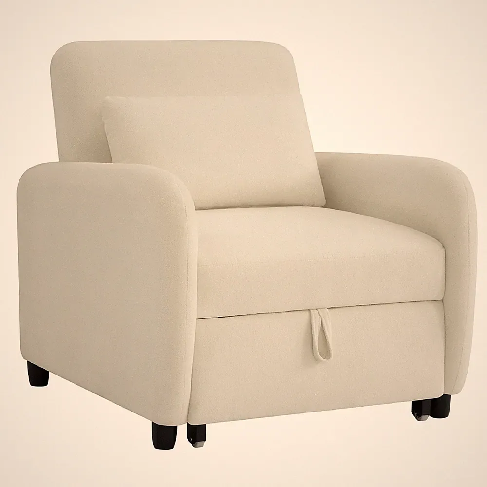 CHITA Sleeper Chair, 3-in-1 Pull Out Convertible Sofa Bed w/ Adjustable Backrest