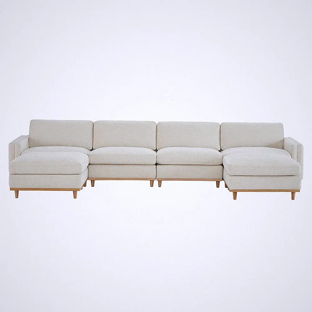CHITA U-Shaped Couch Down-Filled Modular Sectional Sofa for Living Room