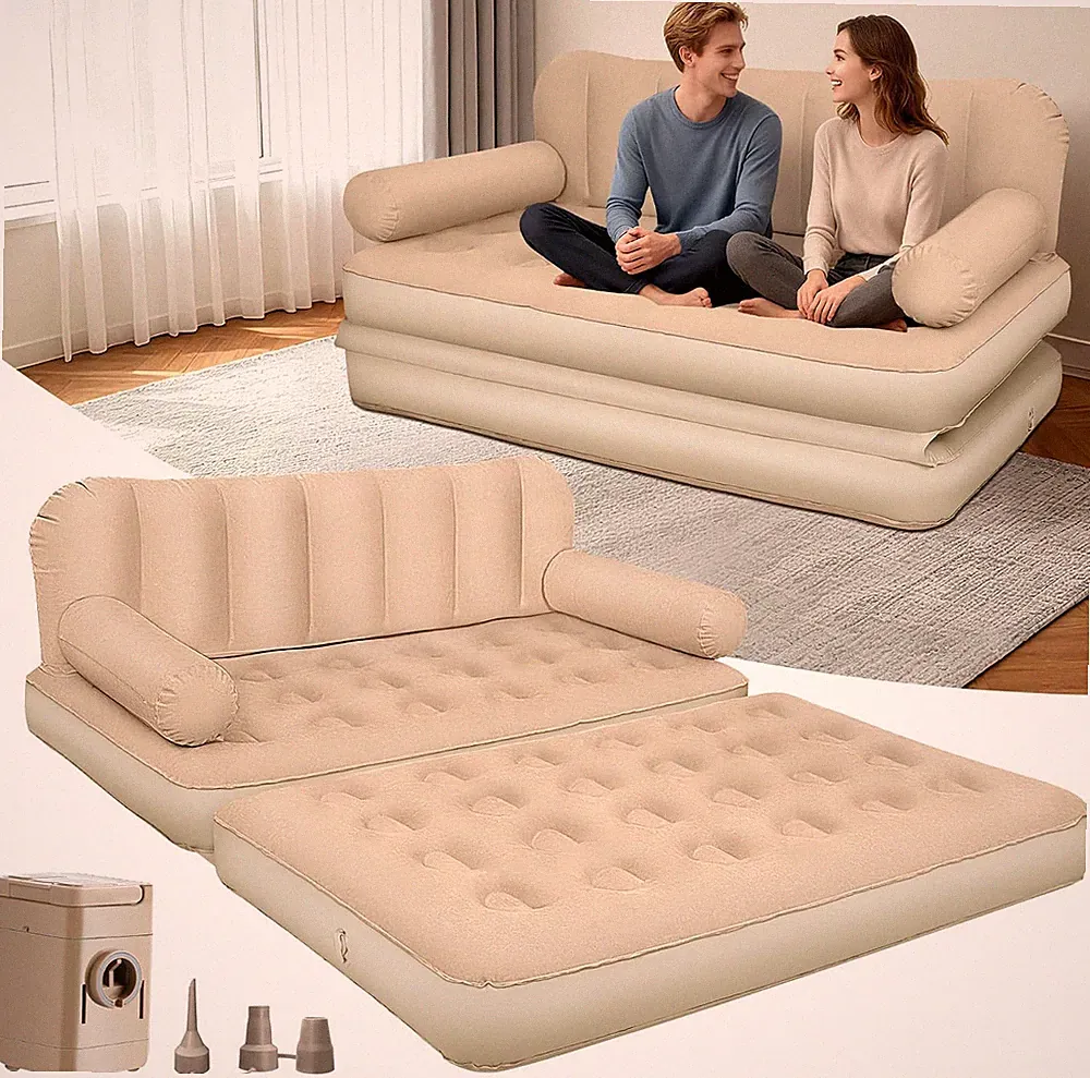 ChlorBlu Small Queen Size Air Sofa Bed Mattress,Blow Up Couch,74"x62"x33''