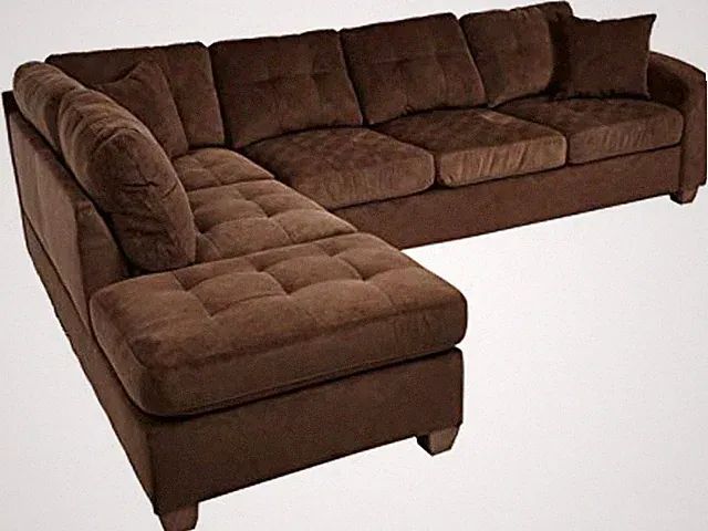 Chocolate Brown Reversible Microfiber Sectional