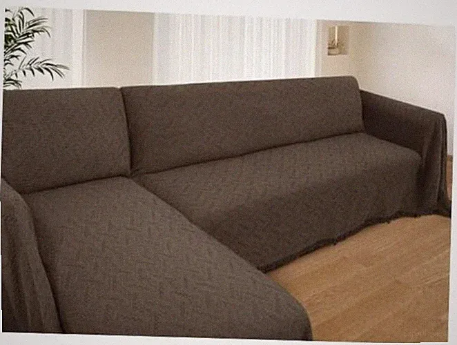 Chocolate Sectional Couch Covers for L-Shaped Sofa - X-Large - Chocolate