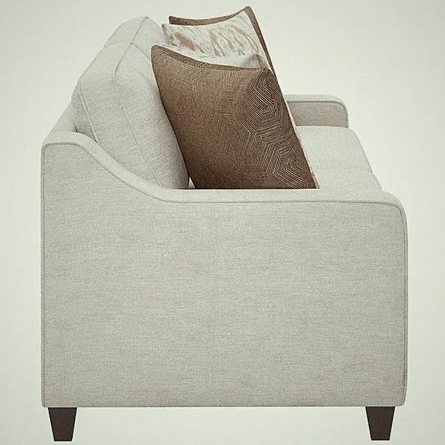 Christine Upholstered Sloped Arm Sofa Beige
