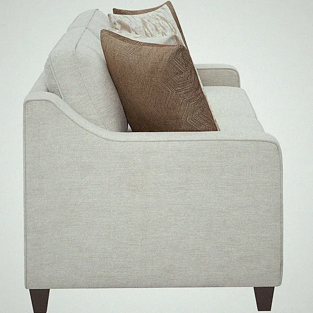 Christine Upholstered Sloped Arm Sofa Beige