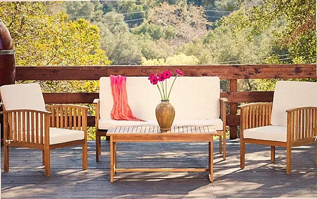 Christopher Knight Home Carolina Outdoor Acacia Sofa Set