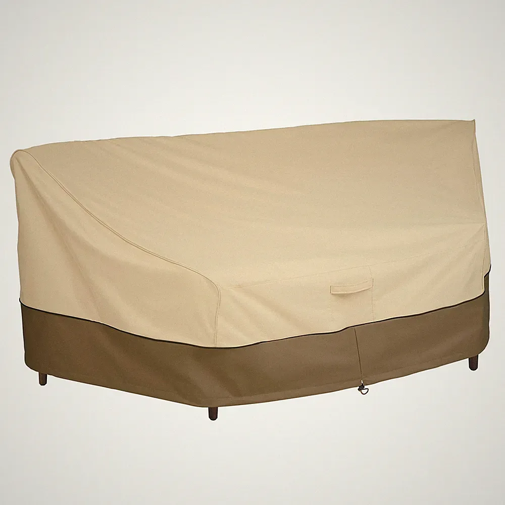 Classic Accessories Veranda 46" Patio Curved Sofa Sectional Cover Water-Resistan