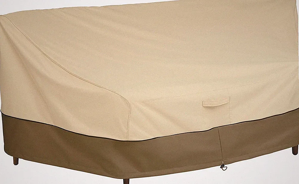 Classic Accessories Veranda Water-Resistant 46 Inch Patio Curved Sofa Sectional
