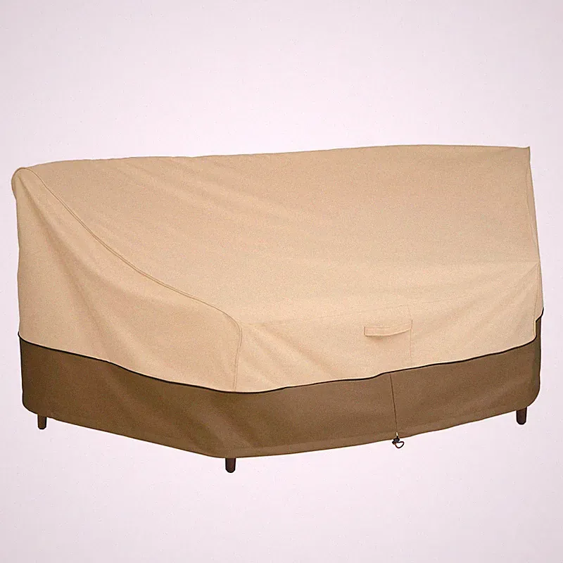 Classic Accessories Veranda Water-Resistant 46 Inch Patio Curved Sofa Sectional