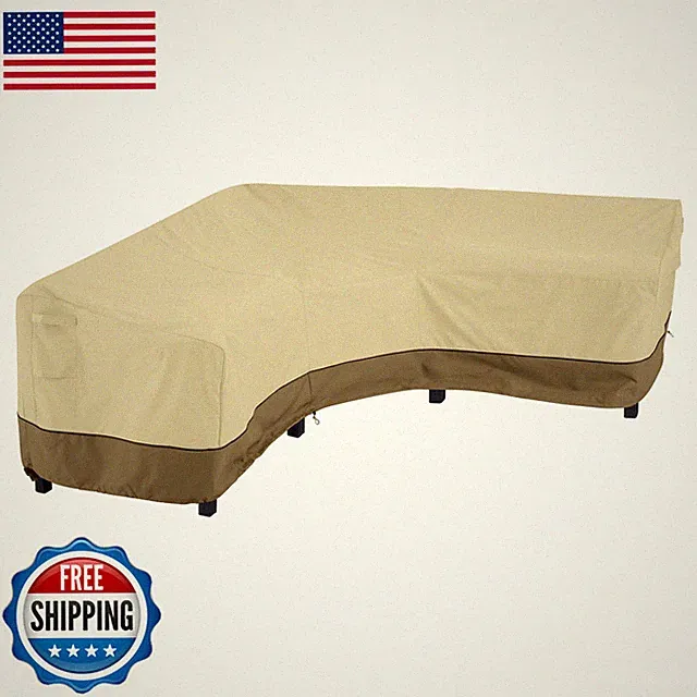 Classic Accessories Veranda Water-Resistant 85 Inch Patio V-Shaped Sectional