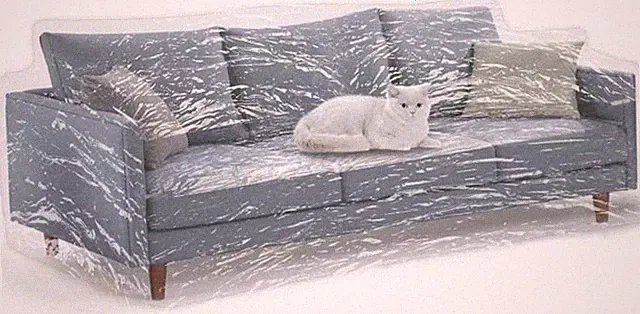 Clear Plastic Couch Cover Waterproof Pet Scratch Protector Sofa Cover