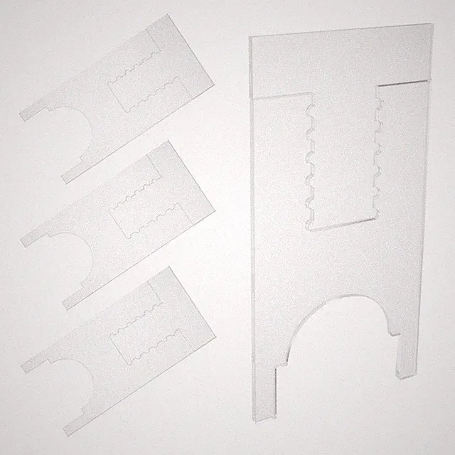 Clear Reusable Acrylic Sofa Wall Spacer 2Sets Adjustable Couch Stopper Blocks