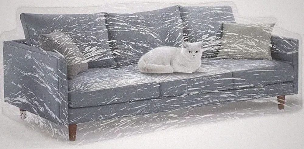 Clear Thicker Couch Cover For Pets Heavy Duty Waterproof Plastic Shield Cat Dog