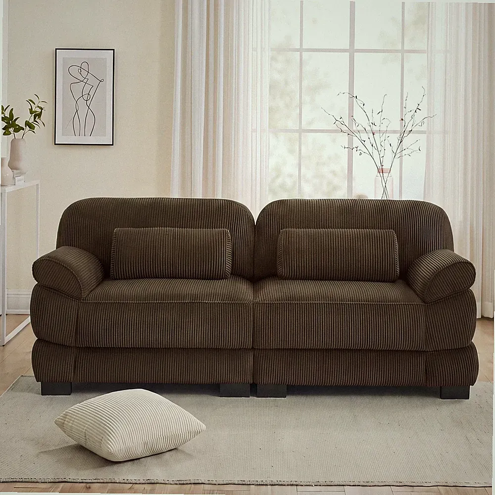 Cloud Couch 76.4 Inch Loveseat,Modern Sleek Minimalist Modular Sectional Couch