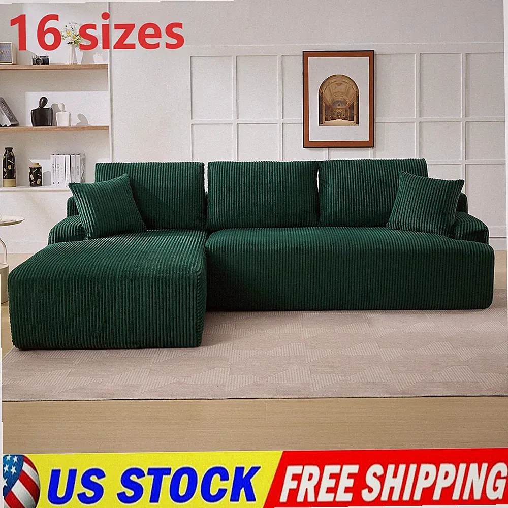 Cloud Couch Boneless l-Shape 96" Modern Sectional Comfy No Assembly Modular Sofa