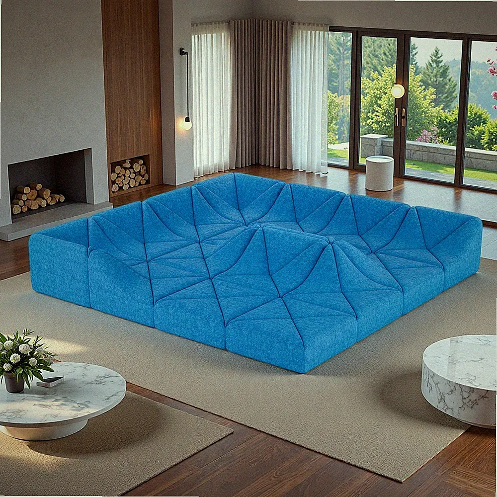 Cloud Couch Floor Sofa Set Dune Modular Sectional Sofa Chenille U / L-shaped DIY