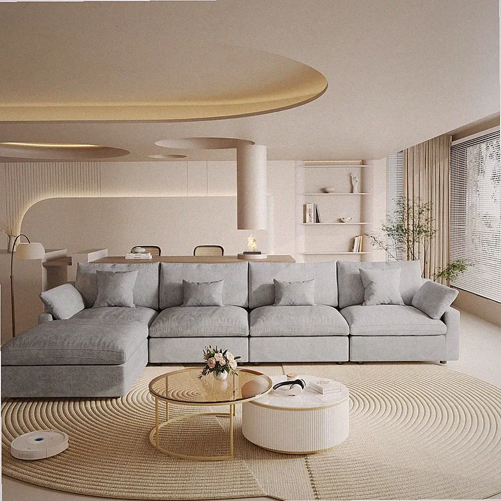 Cloud Couch Modular Sectional Sofa,156" L Shaped Couch, Oversized down Filled Co