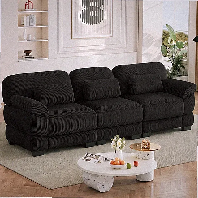 Cloud Couch Oversize 3-Seater Sofa,Modern Sleek Minimalist Modular Sectional