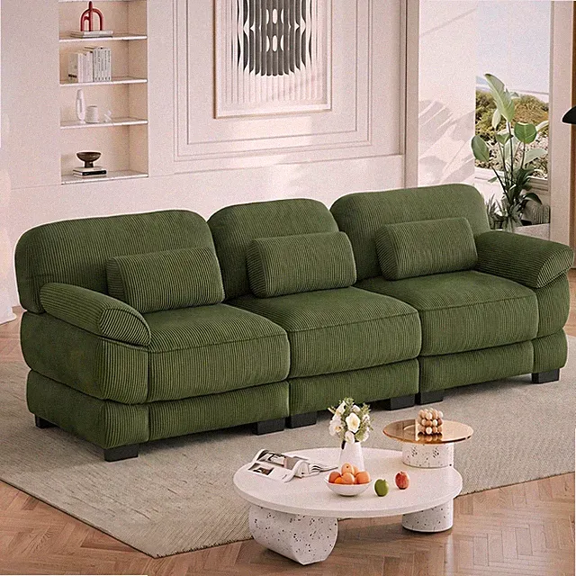 Cloud Couch Oversize 3-Seater Sofa,Modern Sleek Minimalist Modular Sectional Co