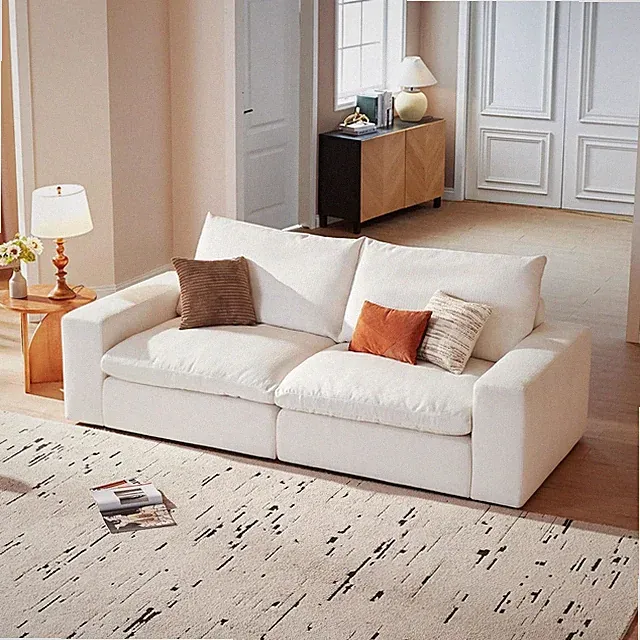 Cloud Couch Sectional 81.1'' Oversized Modular Deep Seat Sofa Comfy White Cloud