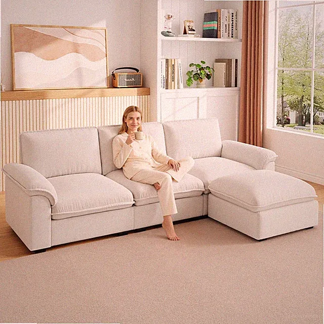 Cloud Couch Sectional Sofa Living Room L Shaped Couch Modular Chenille Apartment