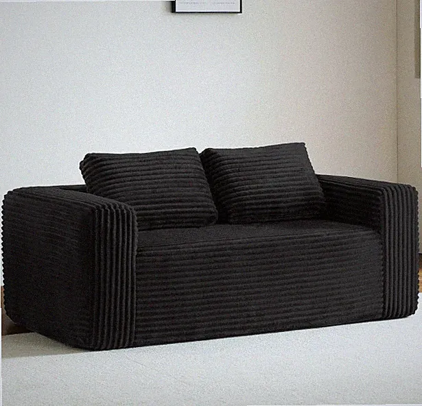 Cloud Loveseat Sofa Couch in a Box, 2 Seater Boneless Couch, Comfy Deep Seat C